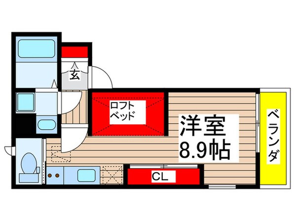 ウォールナッツ幕張の物件間取画像